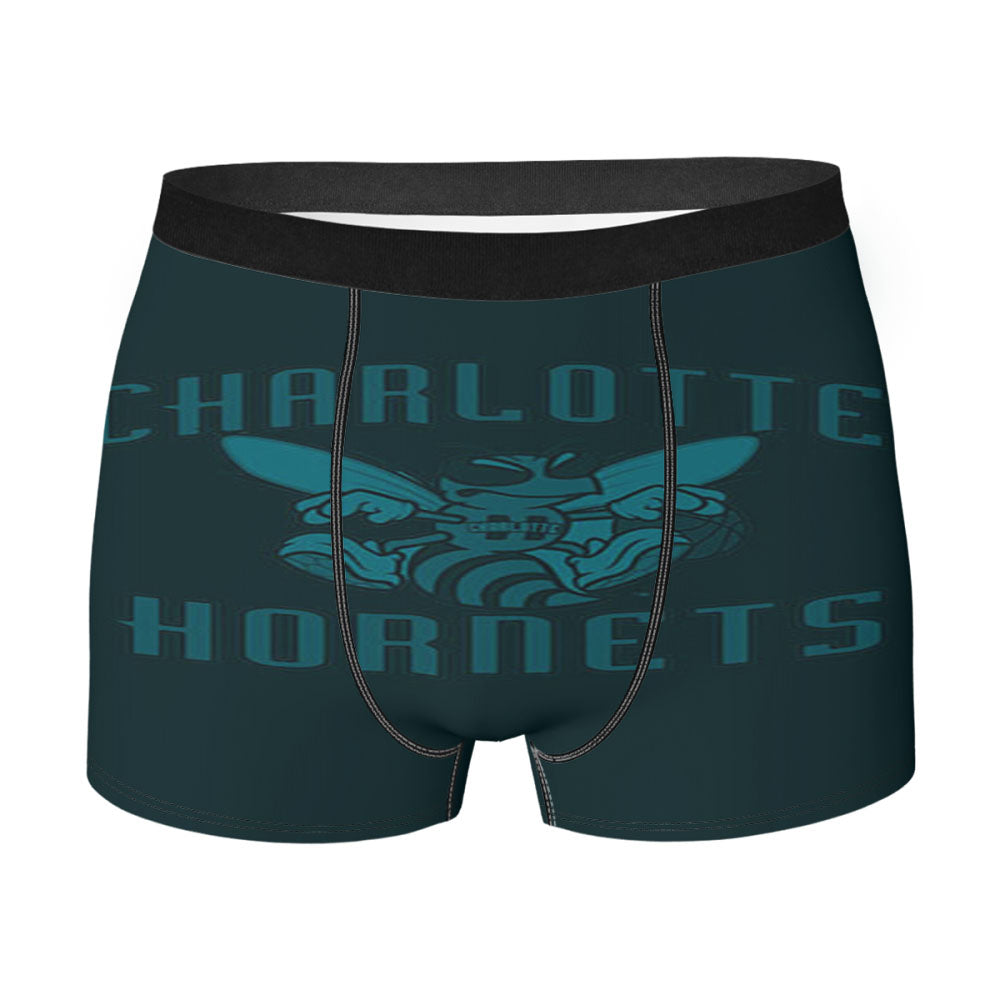 Charlotte Hornets Blue Black Men'S Boxer Briefs