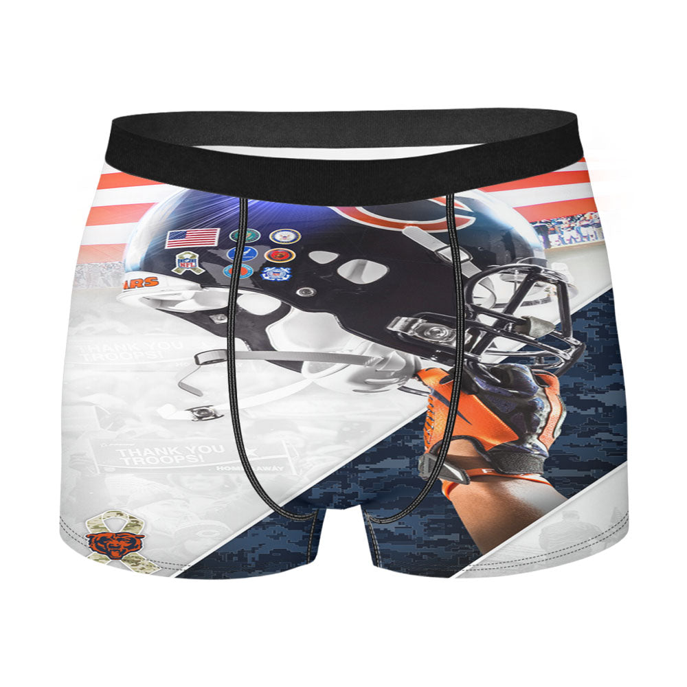 Chicago Bears Helmet Logo Men'S Boxer Briefs