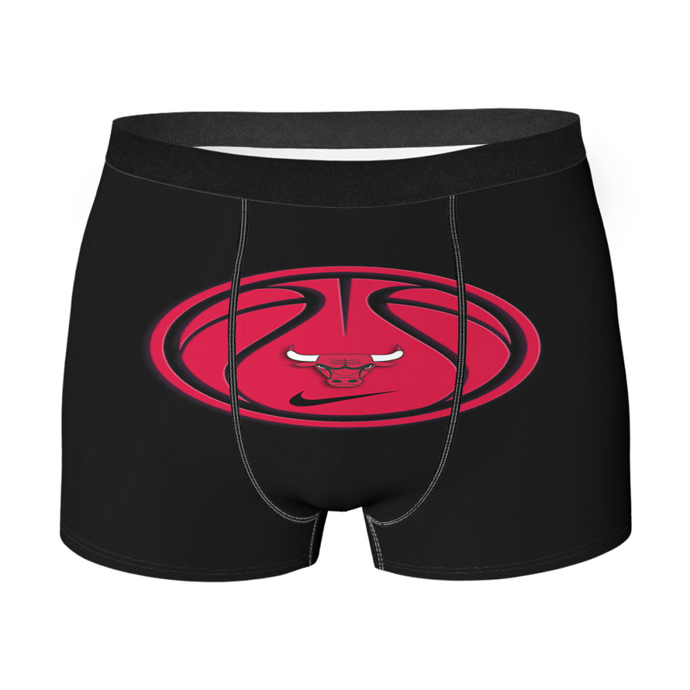 Chicago Bulls Basketball Black Men'S Boxer Briefs
