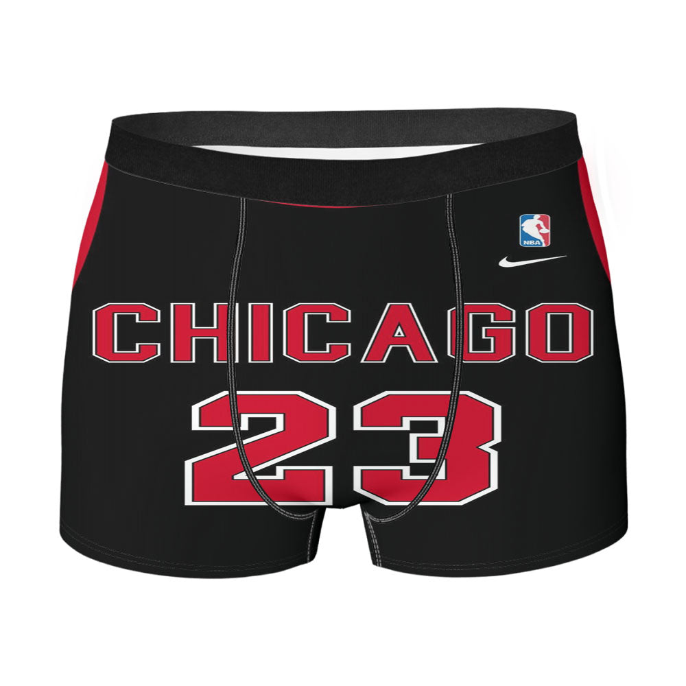 Chicago Bulls Jersey Uniform Basketball Number 23 Men'S Boxer Briefs