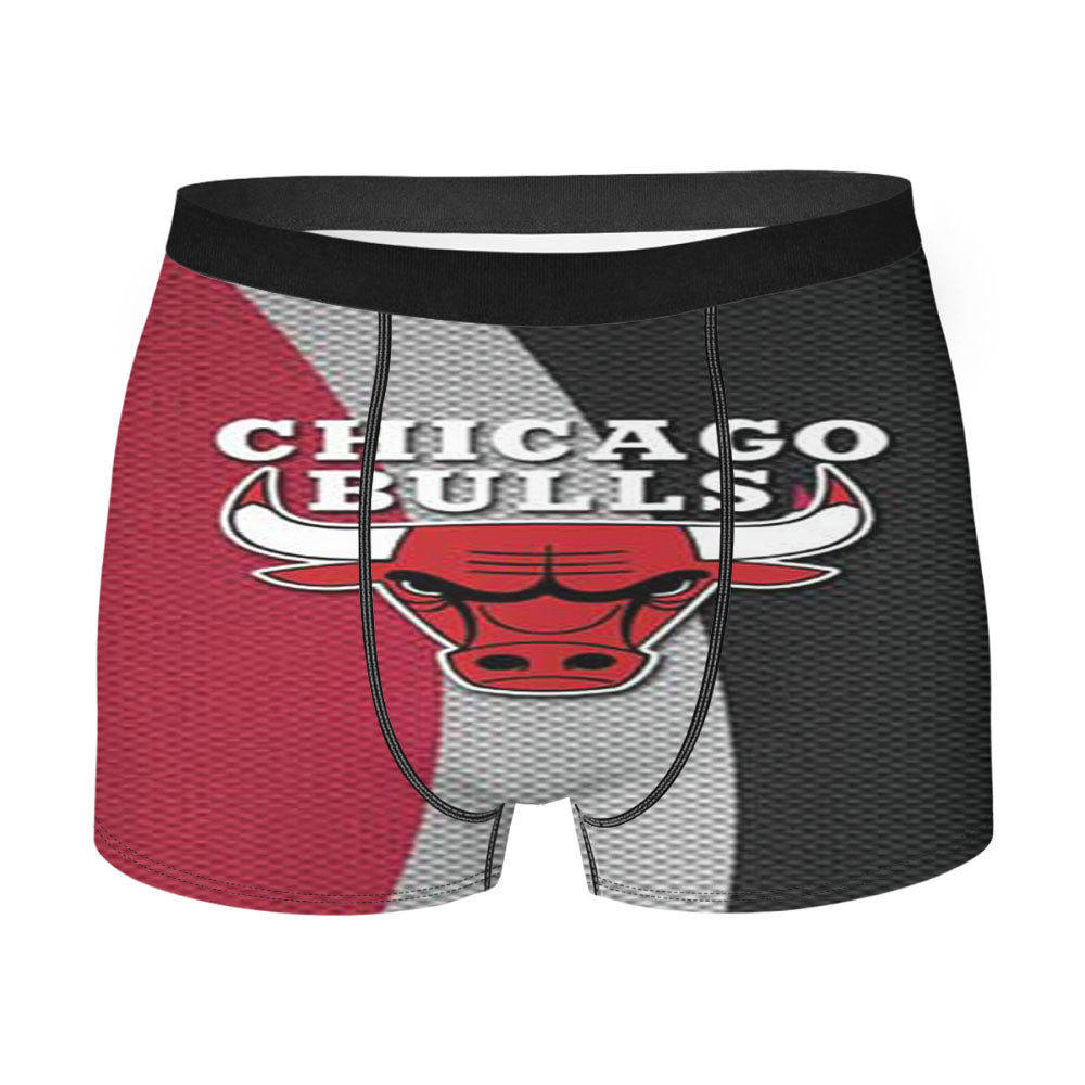 Chicago Bulls Texture Logo Men'S Boxer Briefs