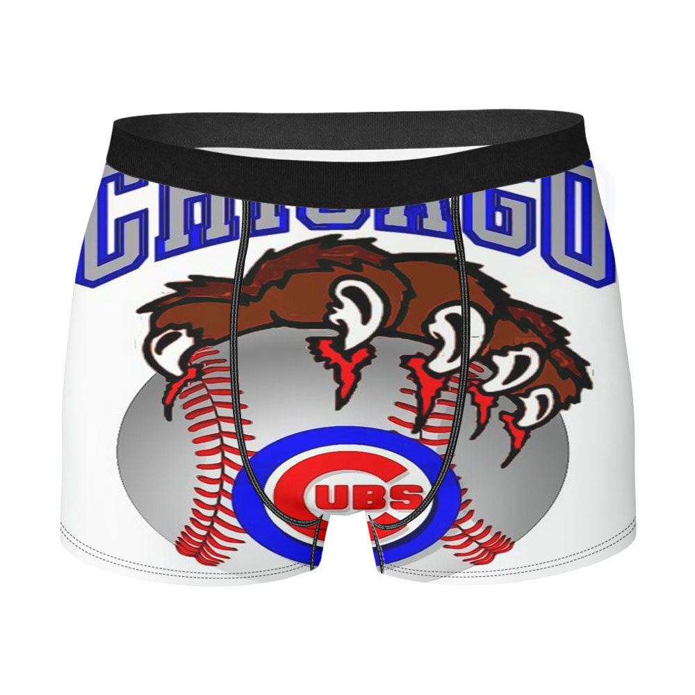 Chicago Cubs Baseball Bear Hand Men'S Boxer Briefs