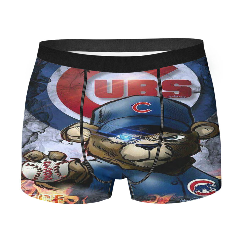 Chicago Cubs Bear Art Men'S Boxer Briefs