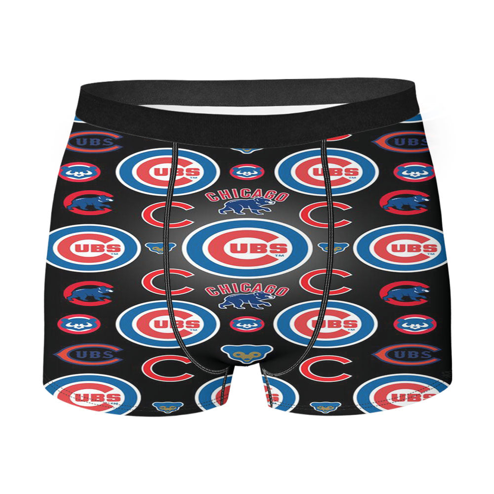 Chicago Cubs Bear Pattern Men'S Boxer Briefs