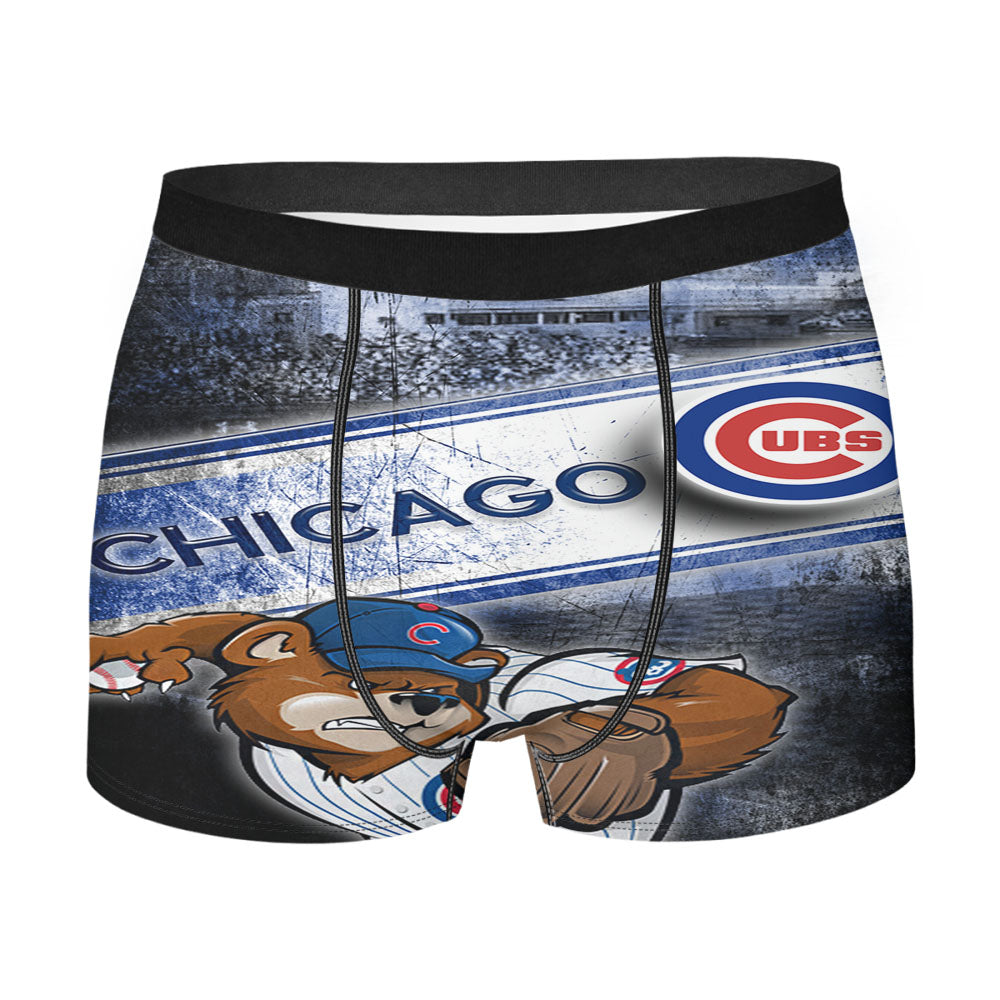 Chicago Cubs Bears Grunge Men'S Boxer Briefs