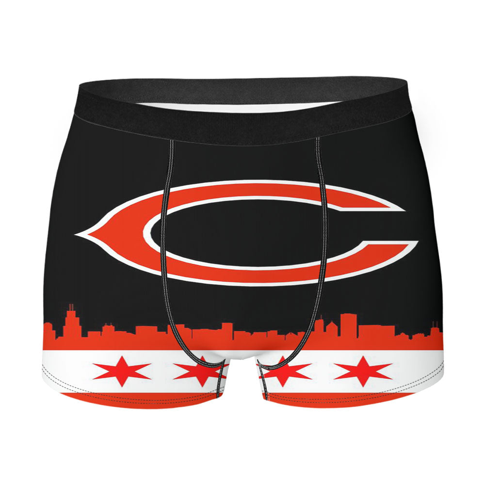 Chicago Cubs Black Men'S Boxer Briefs