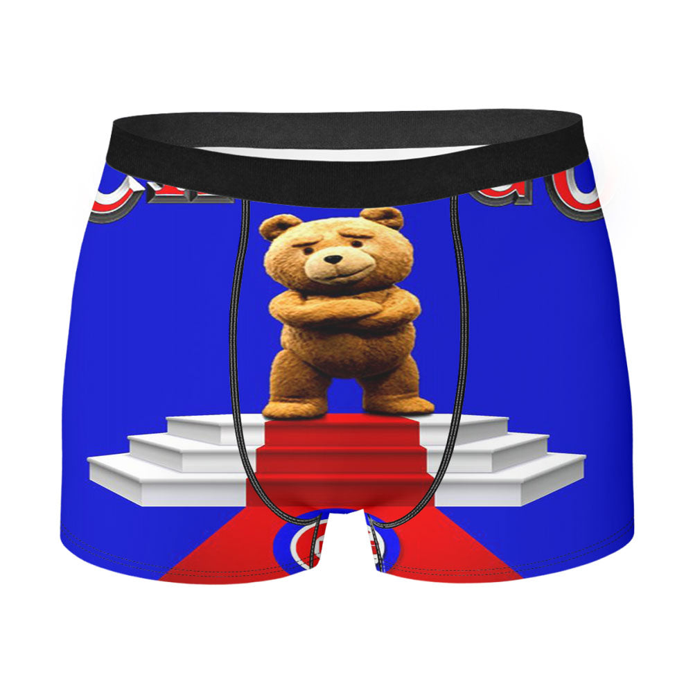 Chicago Cubs Blu Men'S Boxer Briefs
