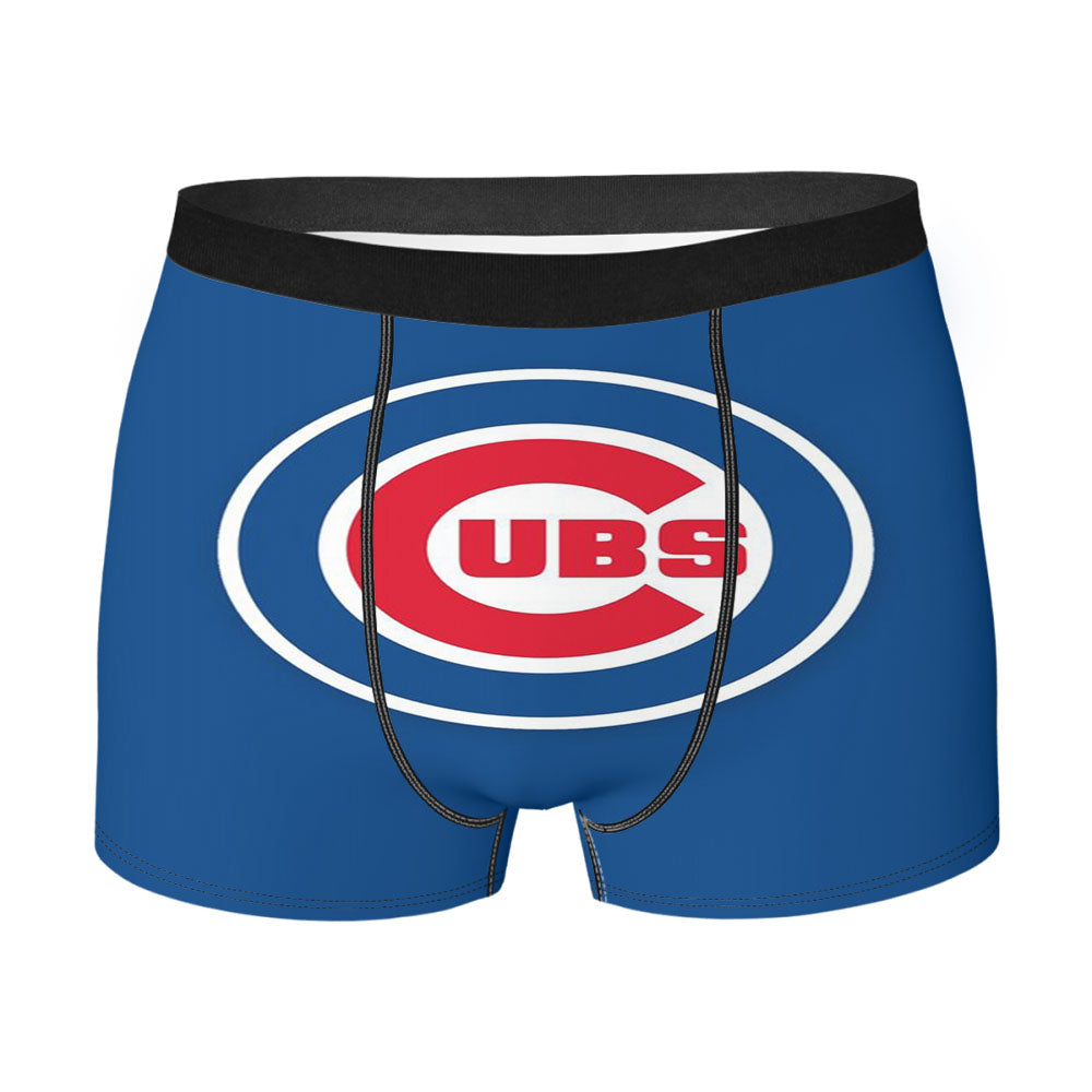 Chicago Cubs Blue Circle Logo Men'S Boxer Briefs