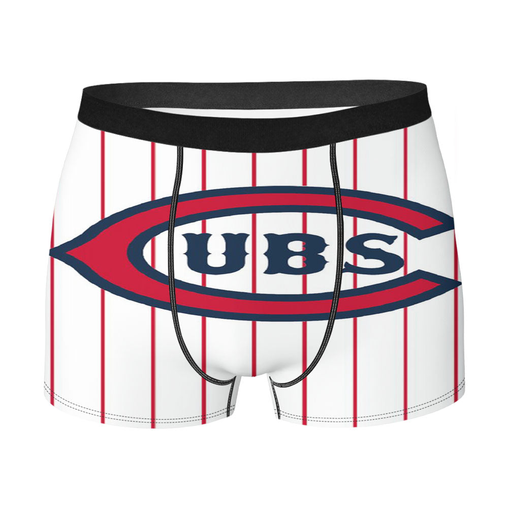 Chicago Cubs Letter C Stripe Men'S Boxer Briefs