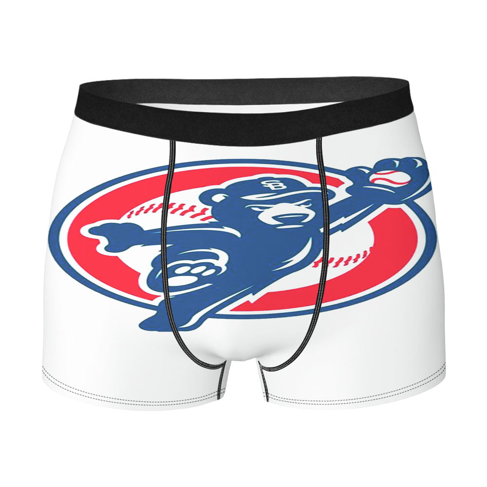 Chicago Cubs Logo Bear Jump Men'S Boxer Briefs
