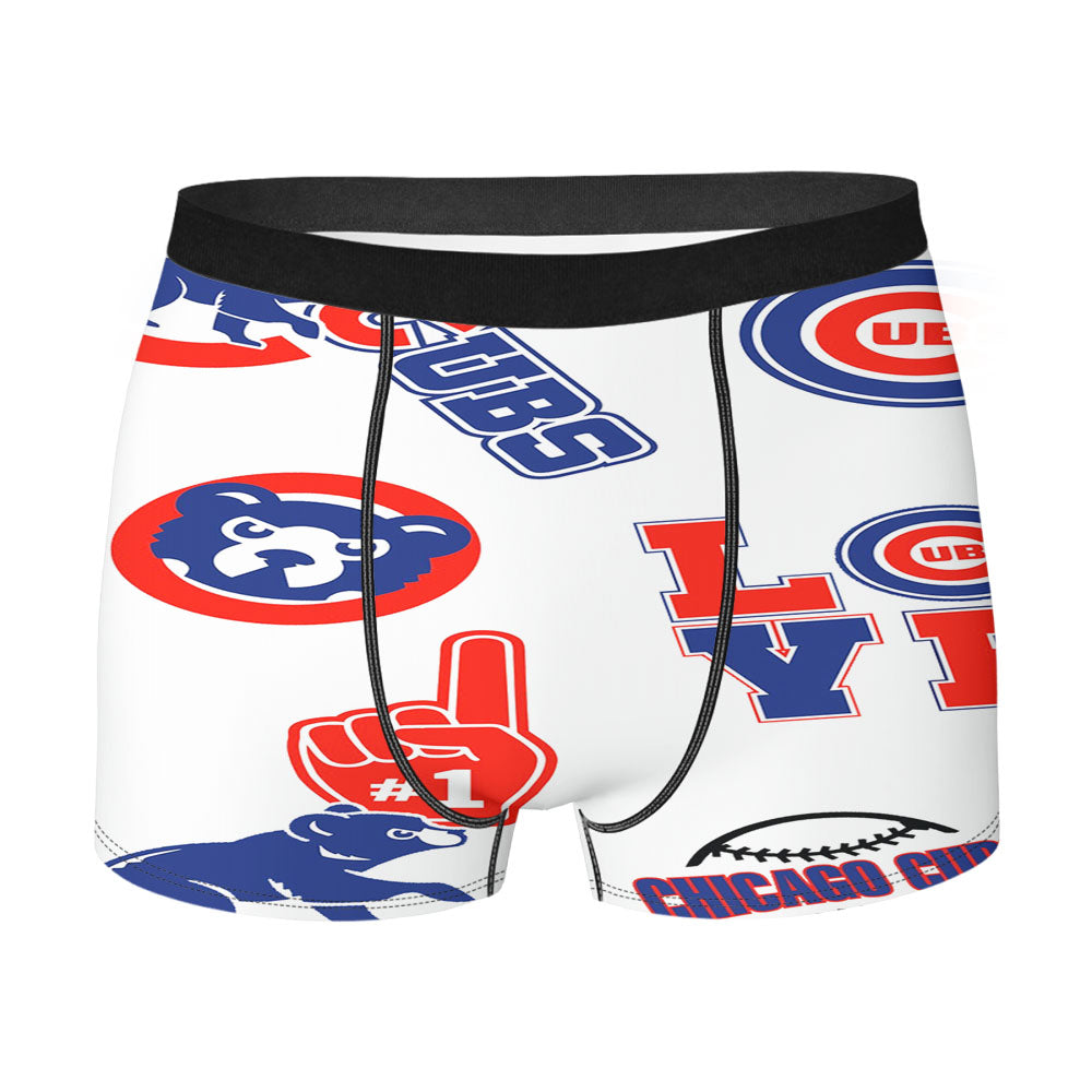Chicago Cubs Logo Collage Men'S Boxer Briefs