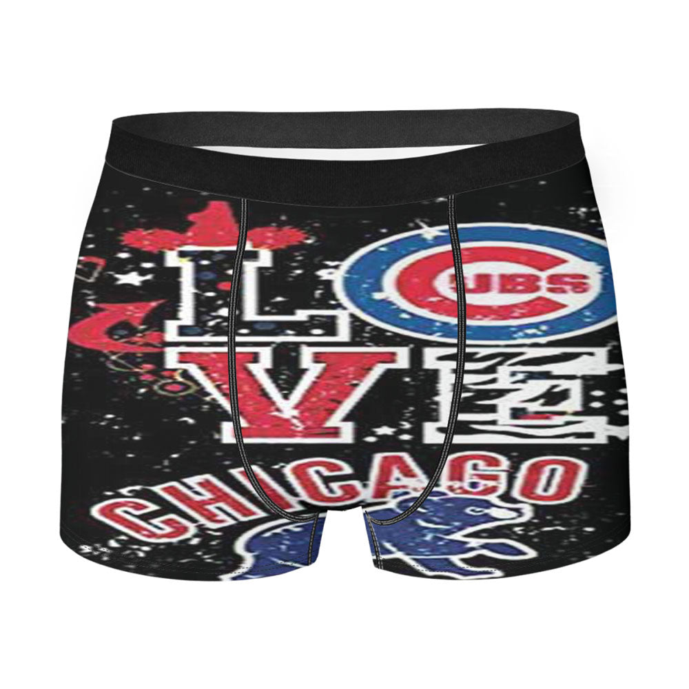 Chicago Cubs Love Men'S Boxer Briefs