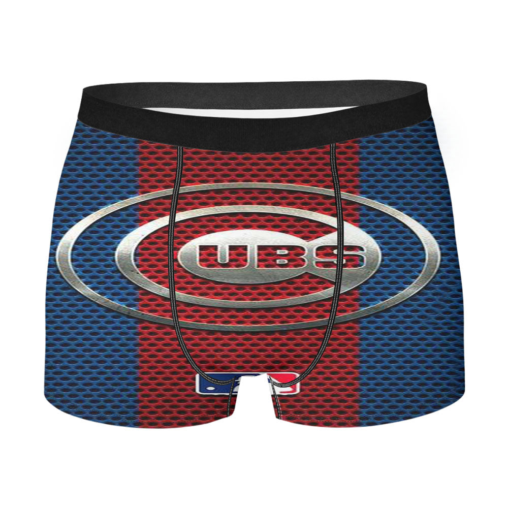 Chicago Cubs Metal Logo Men'S Boxer Briefs