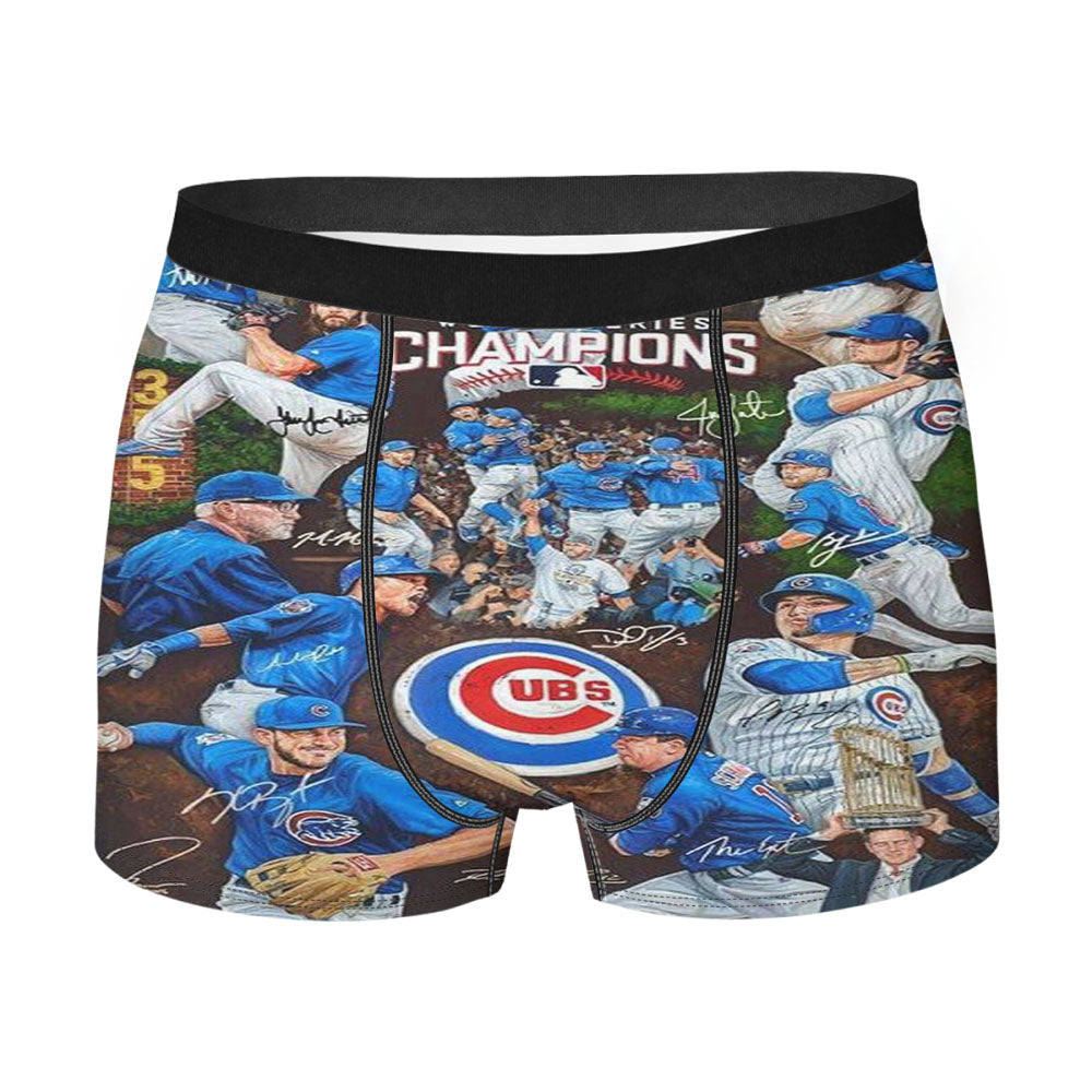 Chicago Cubs Pattern Player Men'S Boxer Briefs