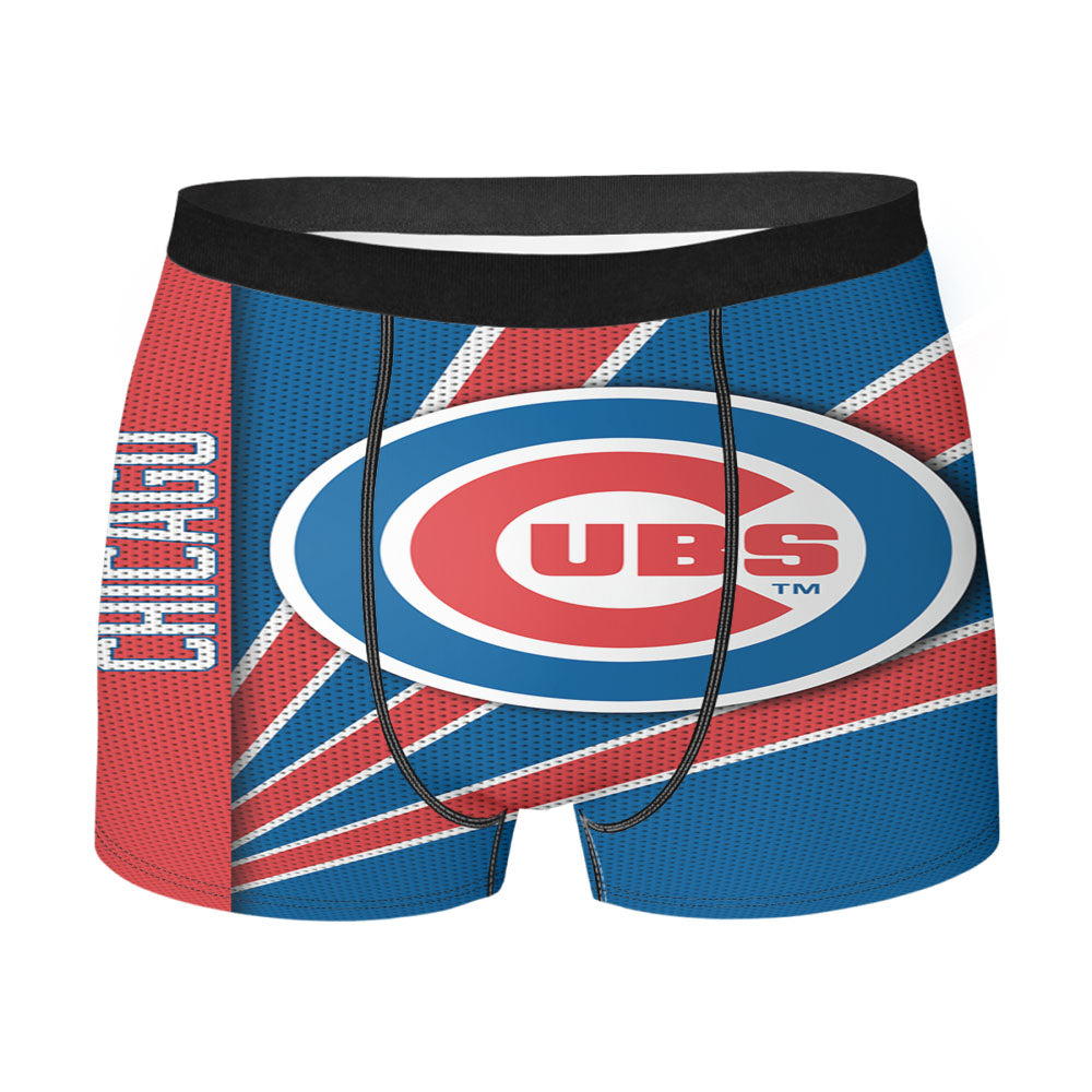 Chicago Cubs Stripe Wallpaper Men'S Boxer Briefs