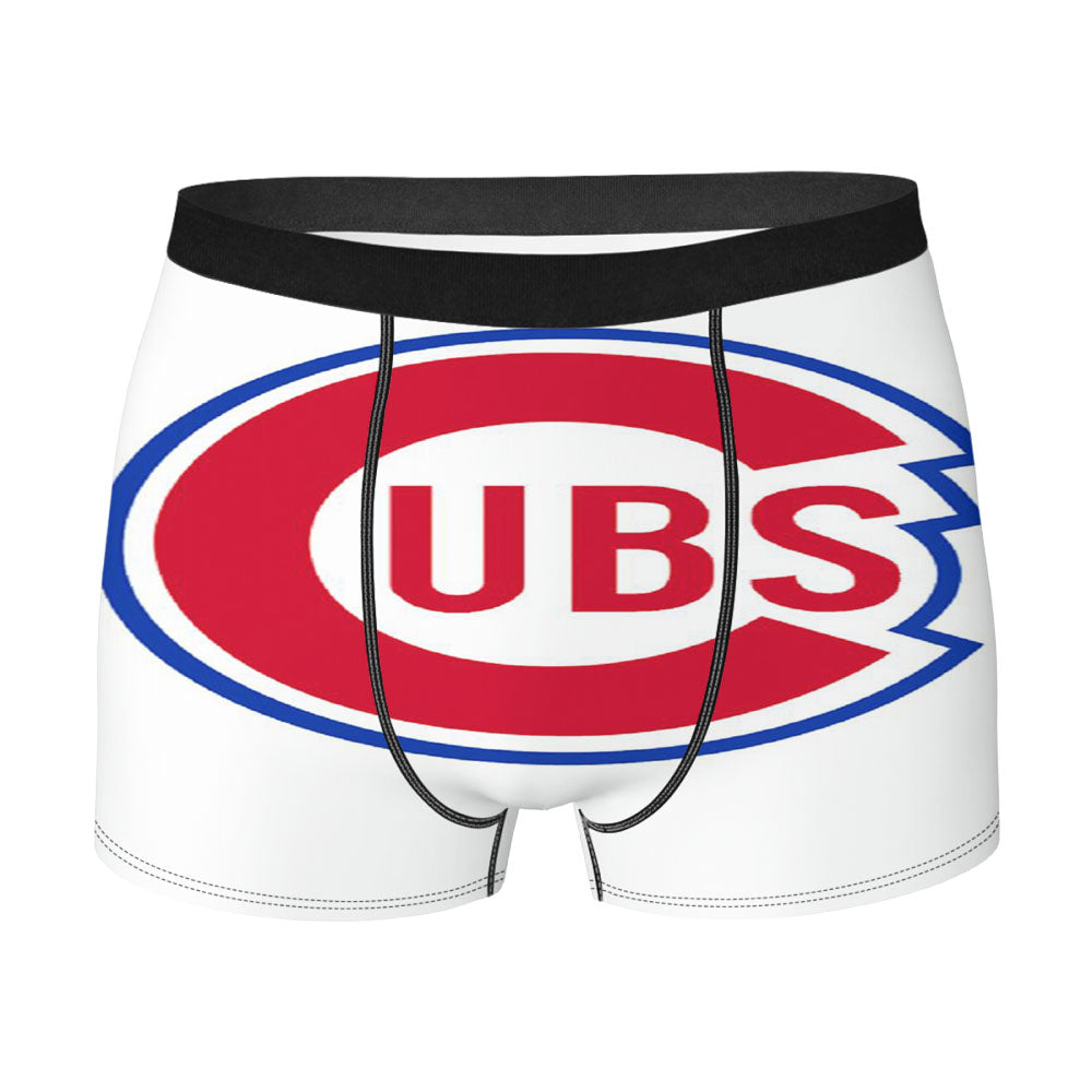 Chicago Cubs White Back Men'S Boxer Briefs