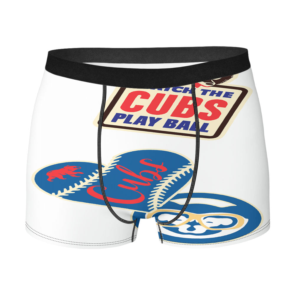 Chicago Watch The Cubs Baseball Men'S Boxer Briefs