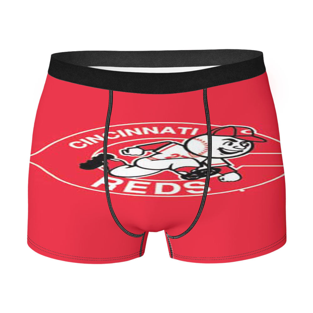 Cincinnati Reds Logo On Red Men'S Boxer Briefs