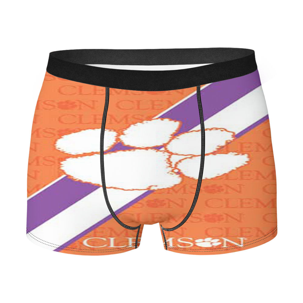 Clemson Tigers Logo Repeat Men'S Boxer Briefs