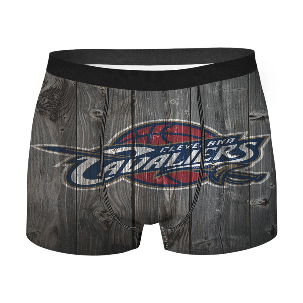 Cleveland Cavaliers Nba Dark Wood Wallpaper Men'S Boxer Briefs