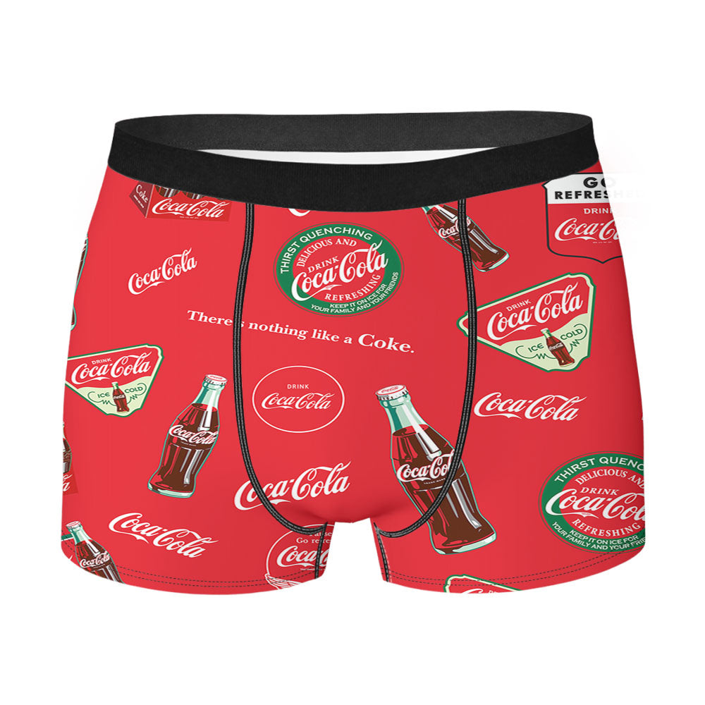 Coca Cola Allover Cotton Men'S Boxer Briefs