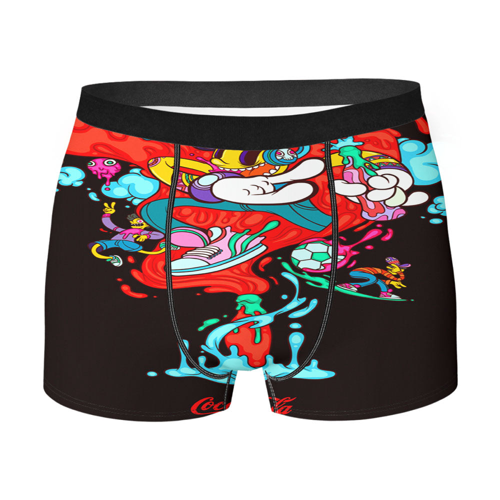 Coca Cola Art Doodle Drink Men'S Boxer Briefs