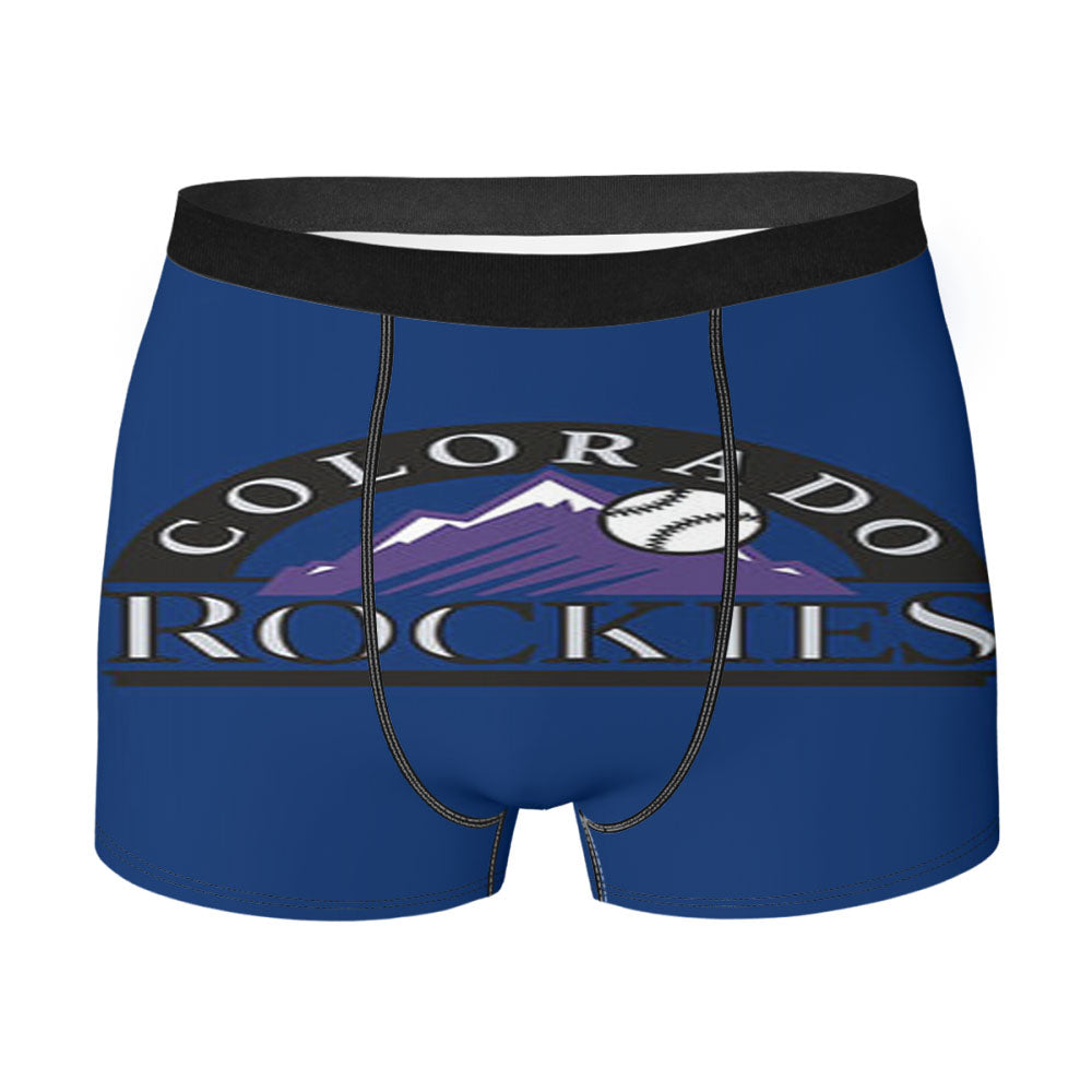 Colorado Rockies Baseball Logo Blue Men'S Boxer Briefs