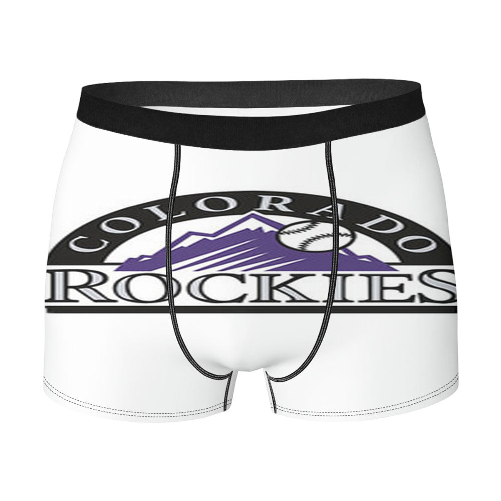 Colorado Rockies Baseball Logo White Men'S Boxer Briefs