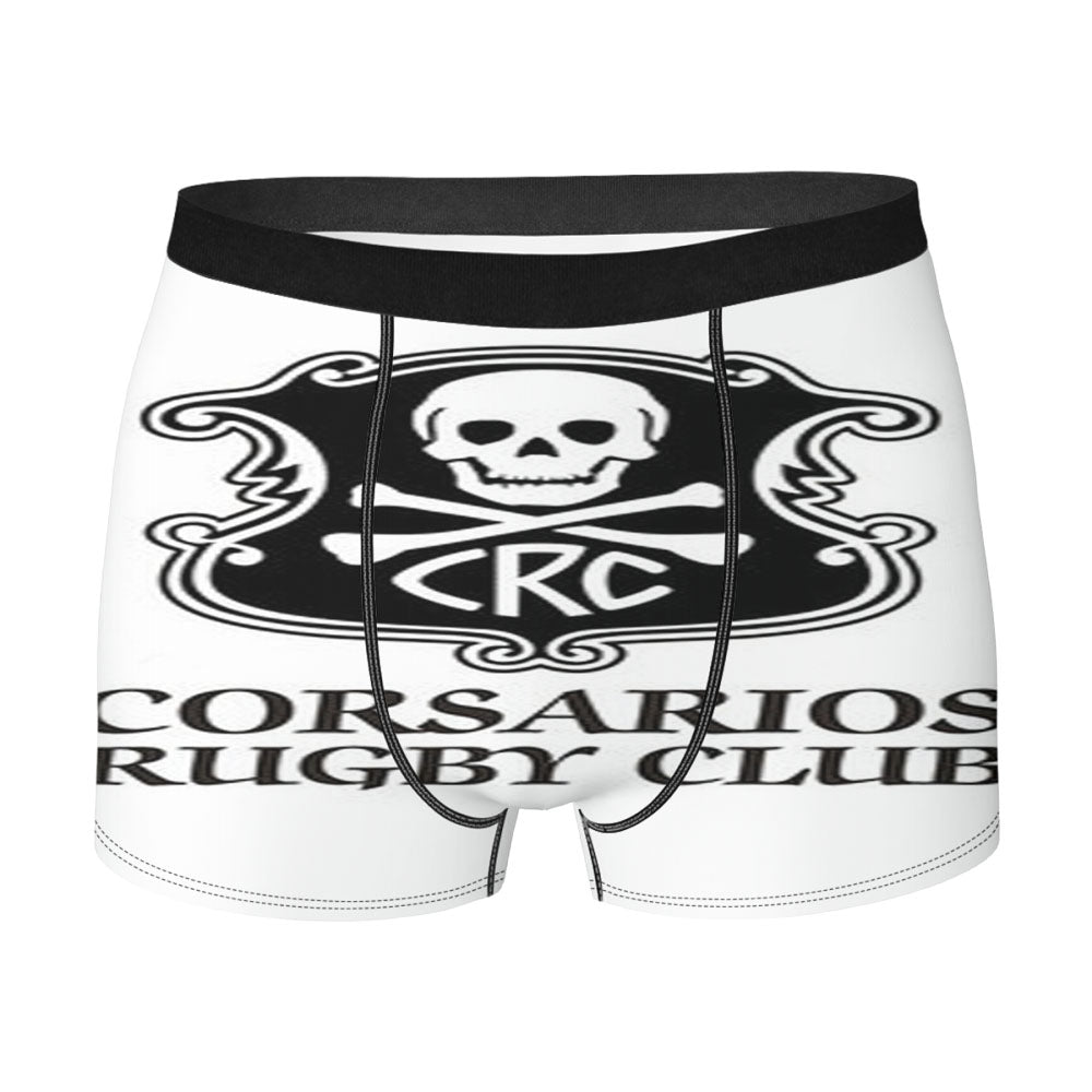Corsarios Rugby Club Logo White Men'S Boxer Briefs