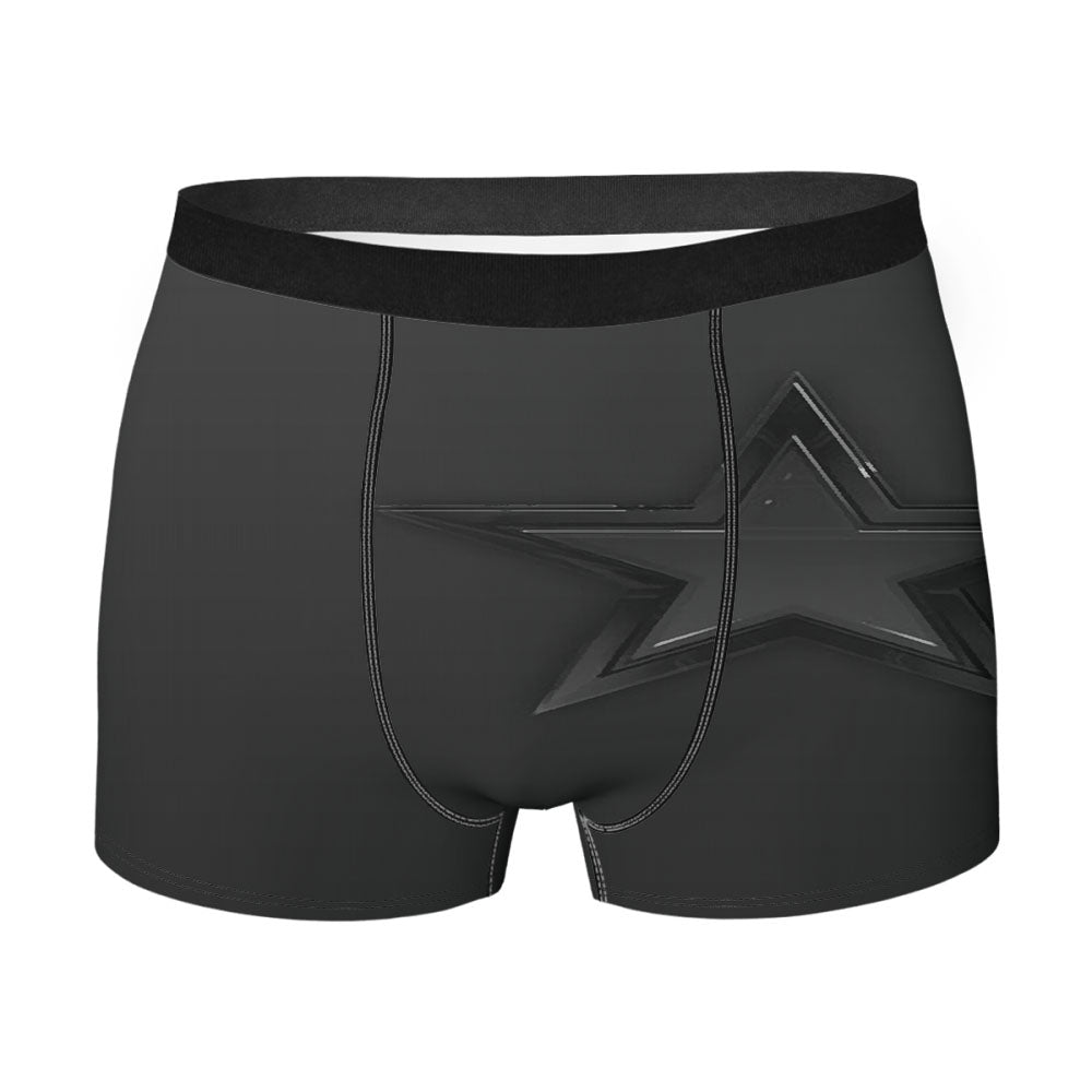 Dallas Cowboys Black Star Men'S Boxer Briefs