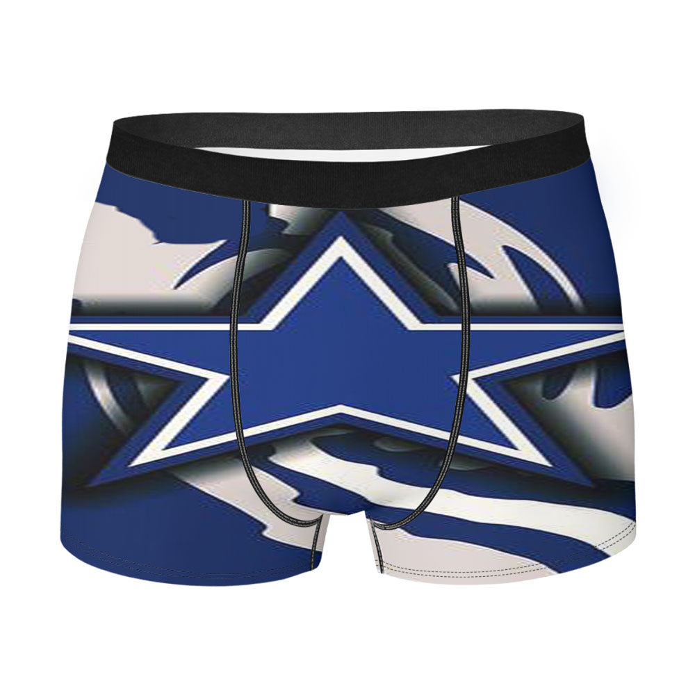 Dallas Cowboys Blue 1 Men'S Boxer Briefs