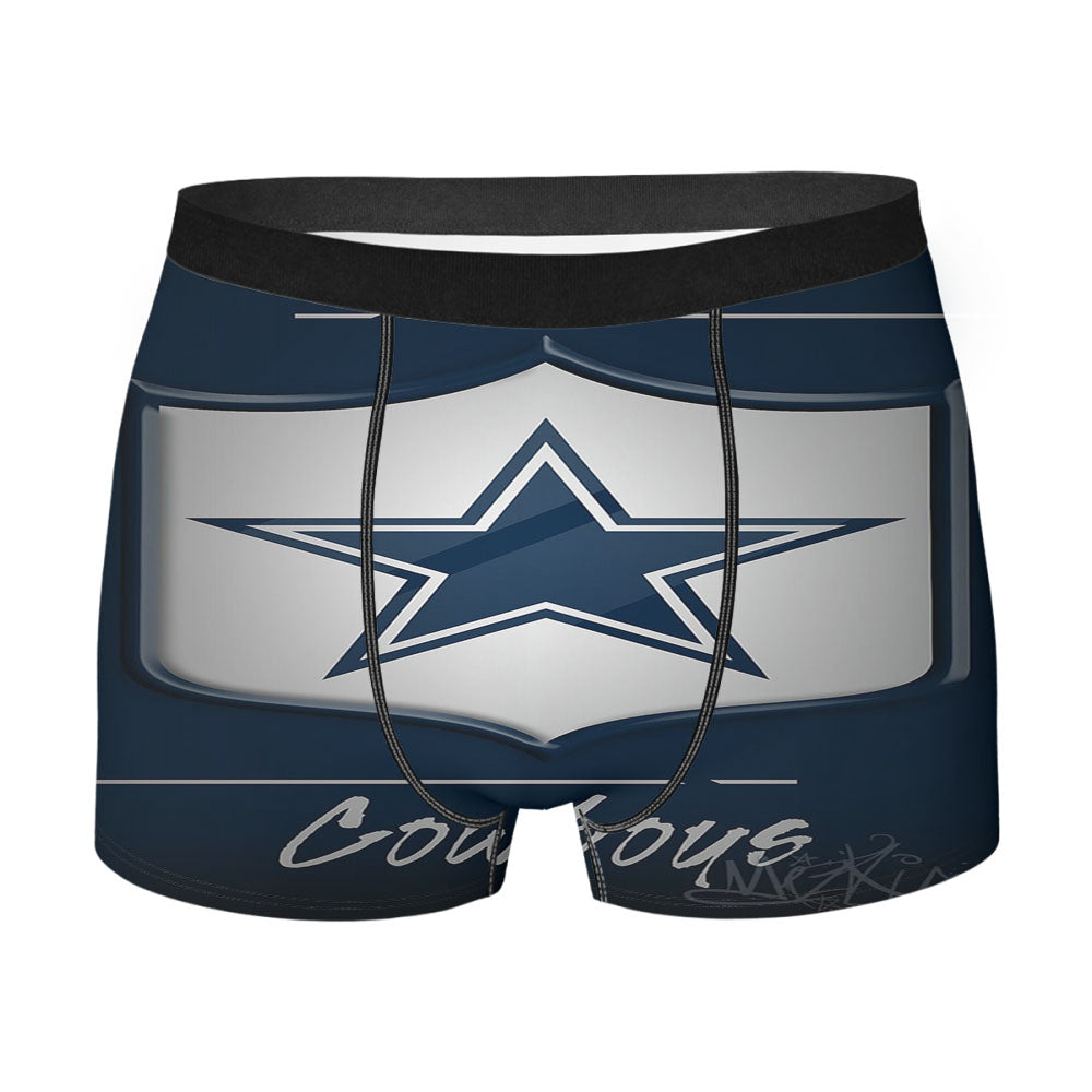 Dallas Cowboys, Blue, Dak Prescott, East Men'S Boxer Briefs