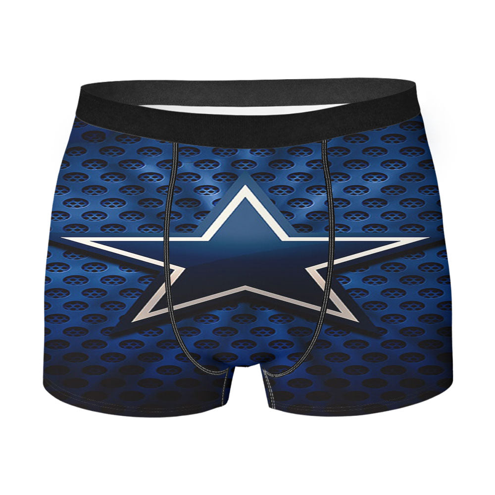 Dallas Cowboys Blue Logo 8 Men'S Boxer Briefs