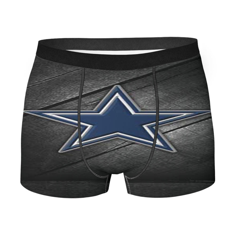 Dallas Cowboys Diagonal Wood Men'S Boxer Briefs