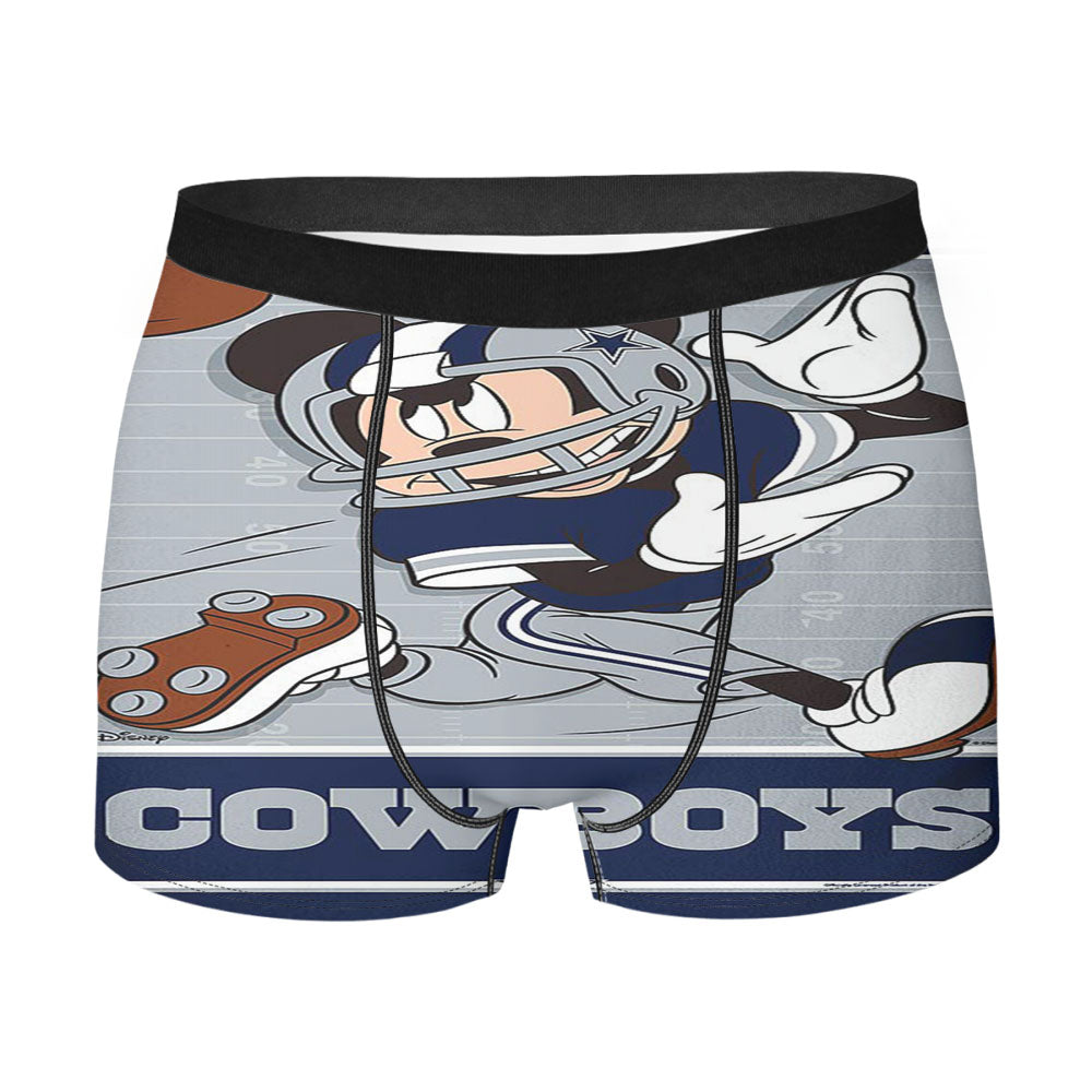 Dallas Cowboys Giants Disney Mickey Mouse Nfl Men'S Boxer Briefs
