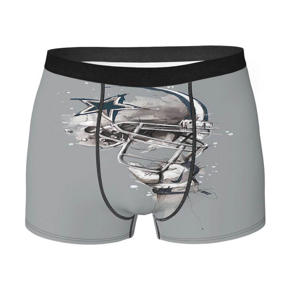 Dallas Cowboys Helmet Painting Florian Nicolle Men'S Boxer Briefs