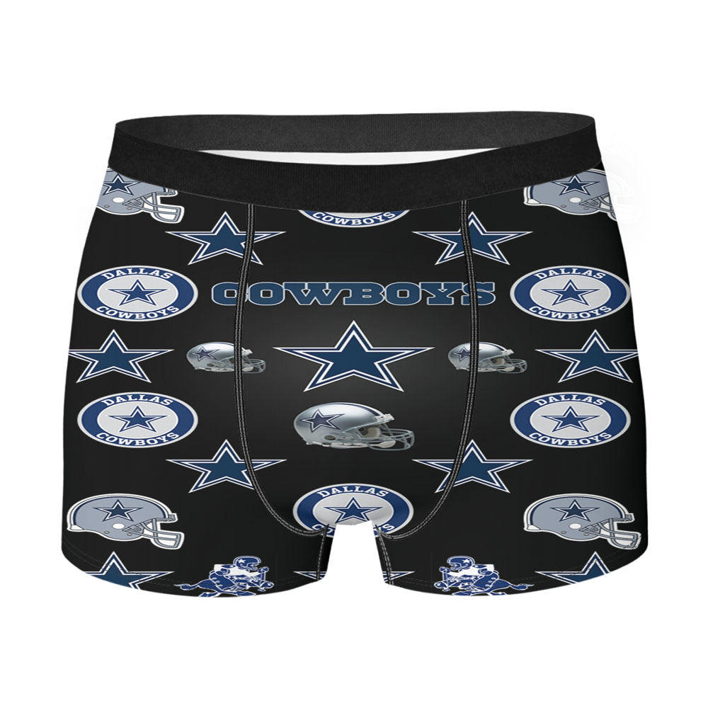 Dallas Cowboys Logo Pattern Men'S Boxer Briefs