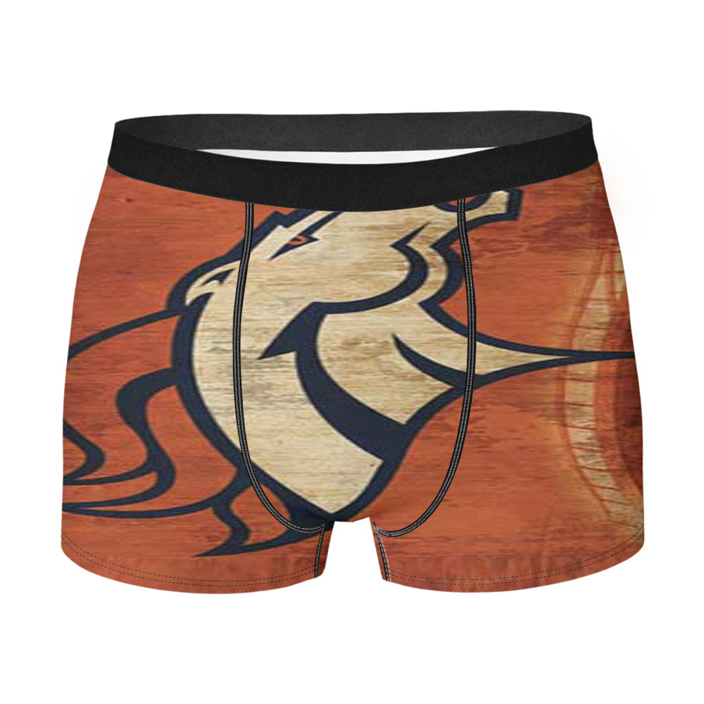 Denver Broncos Cracked Bkg Men'S Boxer Briefs