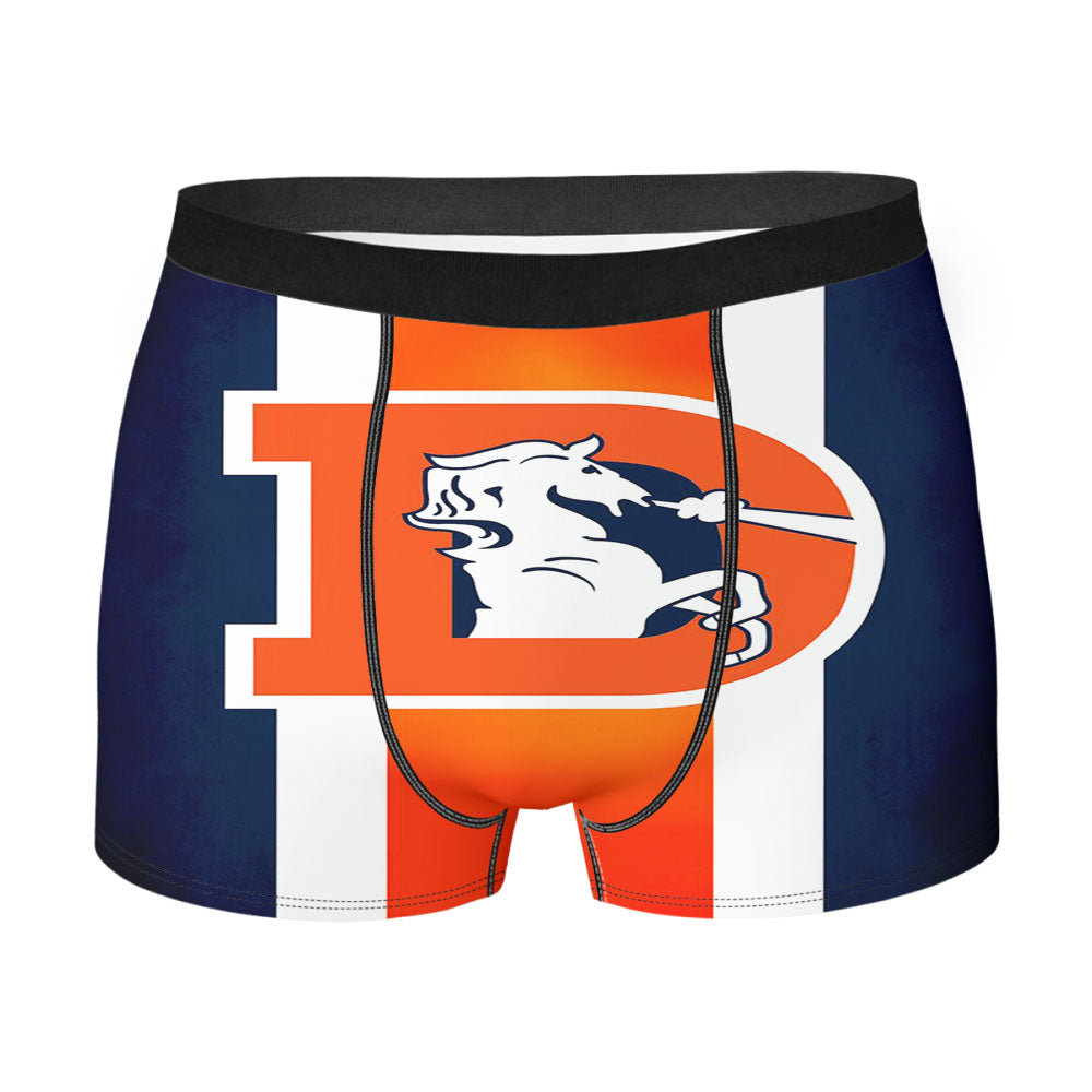 Denver Broncos Flag Houses Men'S Boxer Briefs