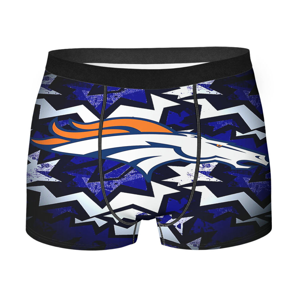 Denver Broncos Football Team Zigzag Art Men'S Boxer Briefs