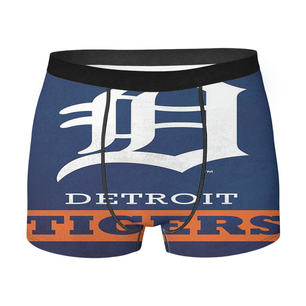 Detroid Tigers On Blue Men'S Boxer Briefs