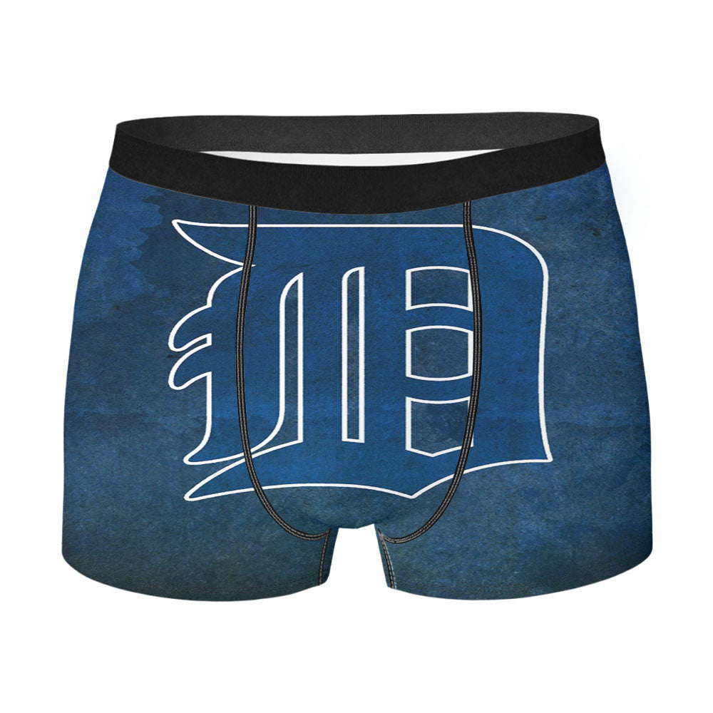 Detroit Logo Blue Men'S Boxer Briefs