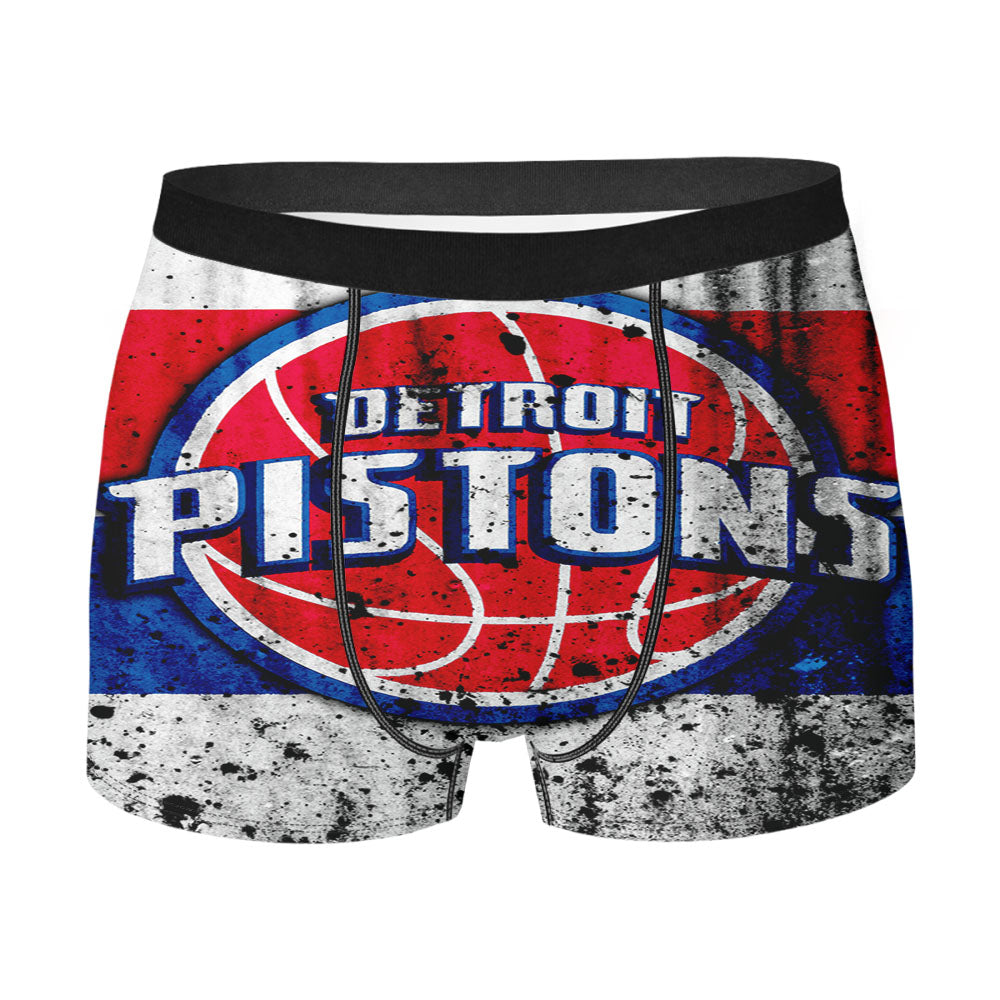 Detroit Pistons Team Logo Sports Men'S Boxer Briefs