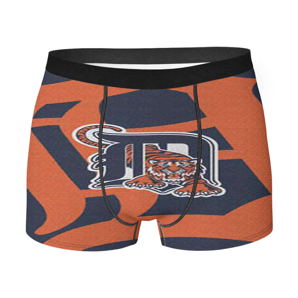 Detroit Tigers Grainy Logos Men'S Boxer Briefs