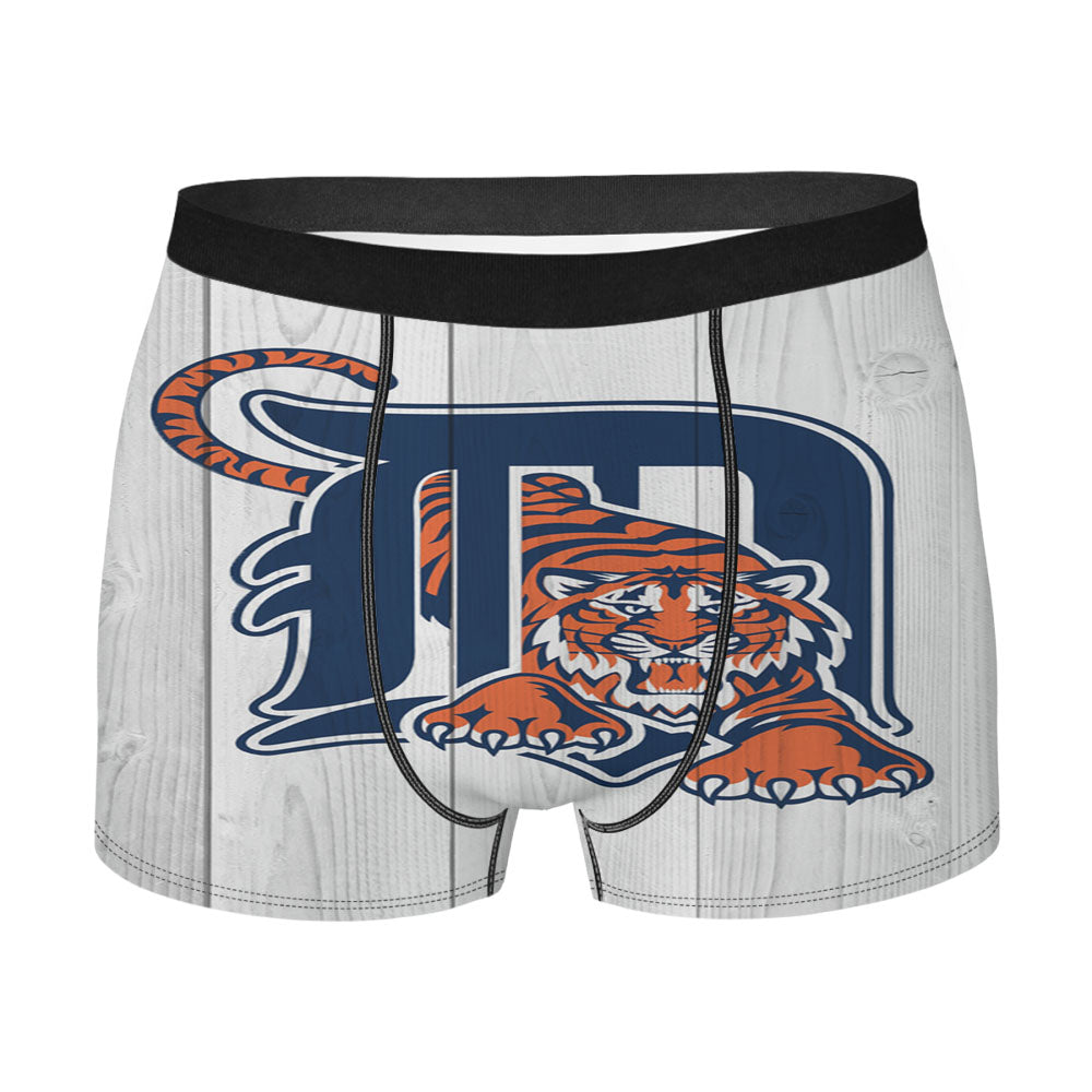 Detroit Tigers Mlb Logo White Men'S Boxer Briefs