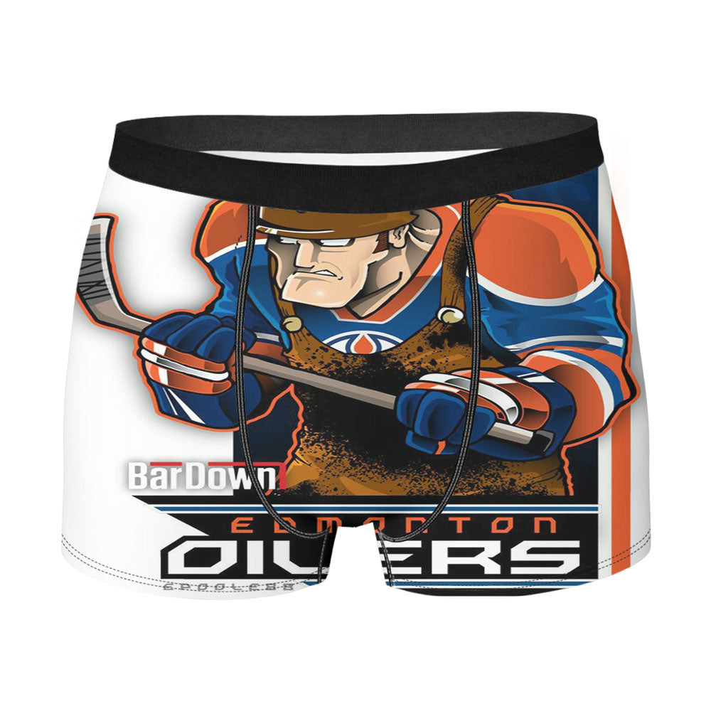 Edmonton Dilers Nhl Hockey Men'S Boxer Briefs