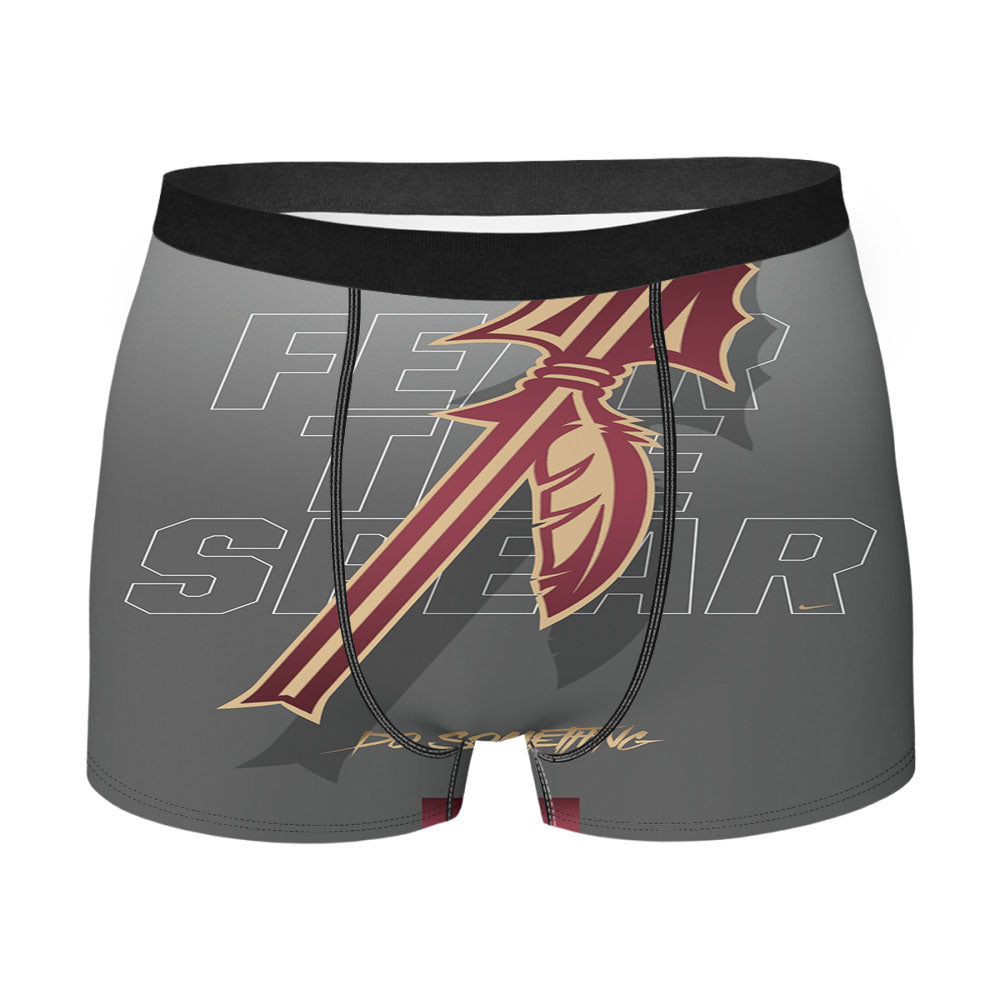 Fear The Spear Do Something Grey Fsu Wallpaper Men'S Boxer Briefs