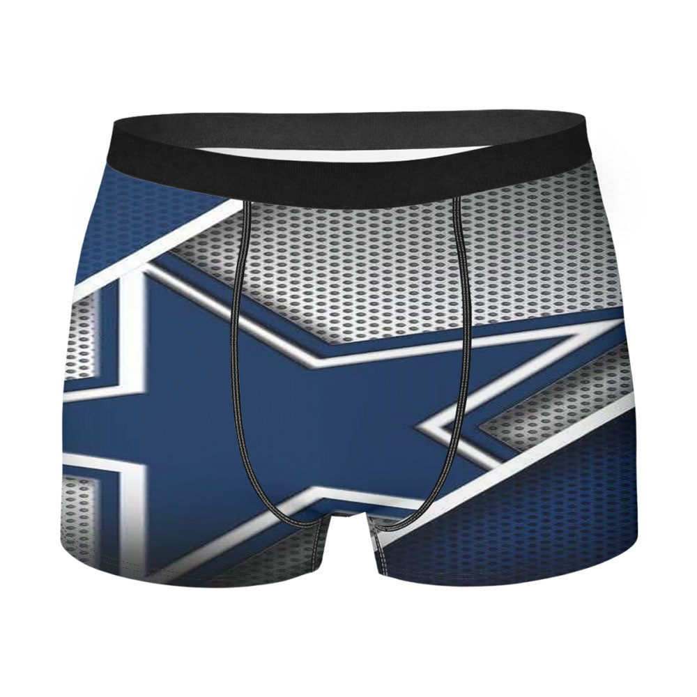 Fiber Blue Star Dallas Cowboys Logo Men'S Boxer Briefs