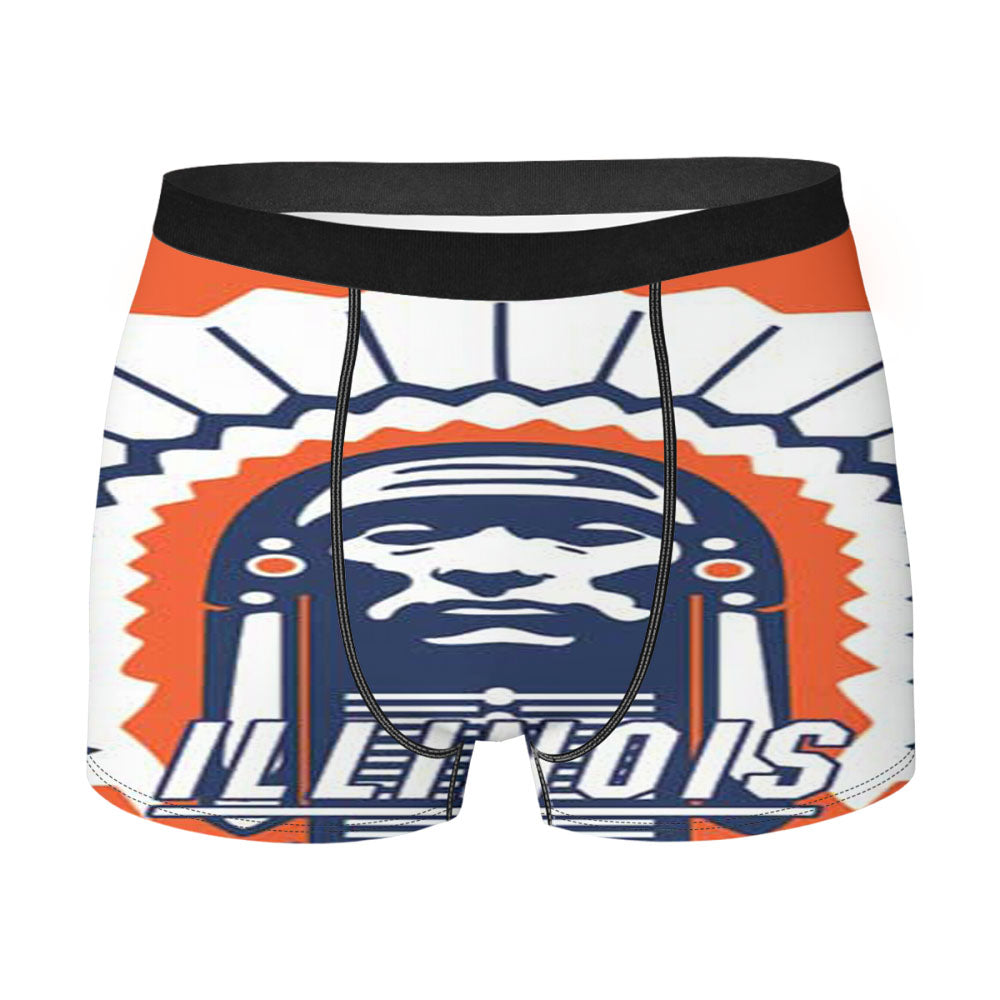 Fighting Illini Logo Orange Men'S Boxer Briefs