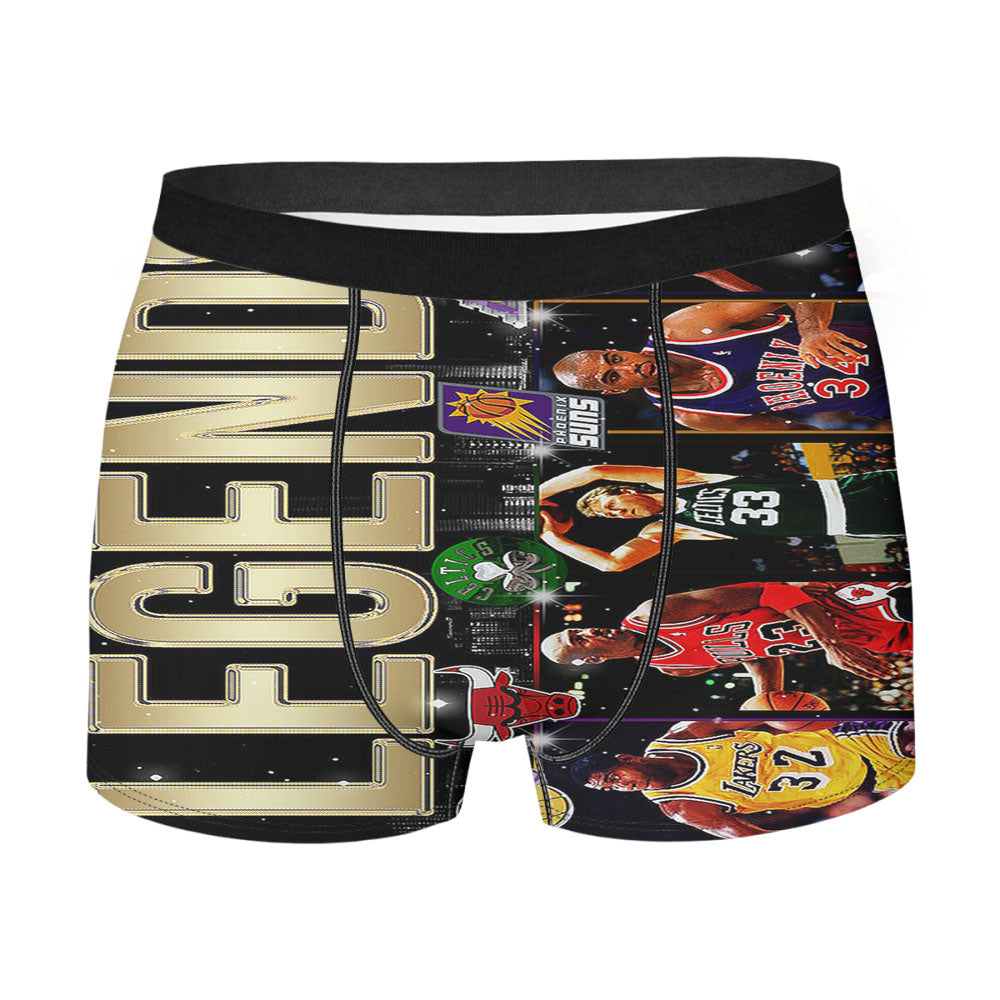 Five Nba Legends Basketball Wallpaper Men'S Boxer Briefs